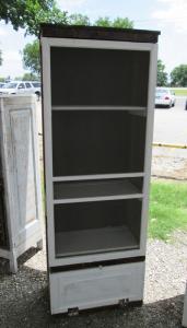 Primitive-style cabinet made from repurposed materials
