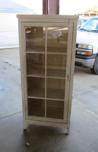Primitive-style cabinet made from repurposed materials