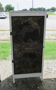 Primitive-style cabinet made from repurposed materials