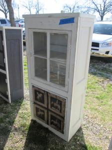 Primitive-style cabinet made from repurposed materials