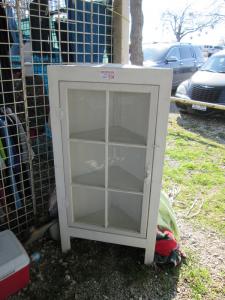 Primitive-style cabinet made from repurposed materials