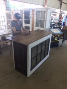 Primitive-style kitchen island furniture