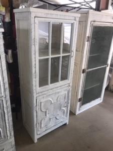 Primitive-style cabinet made from repurposed materials