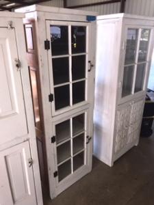 Primitive-style cabinet made from repurposed materials