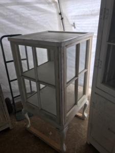 Primitive-style cabinet made from repurposed materials