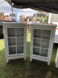 Primitive-style cabinet made from repurposed materials