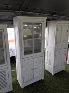 Primitive-style cabinet made from repurposed materials