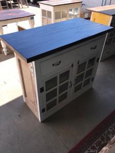 Primitive-style cabinet made from repurposed materials