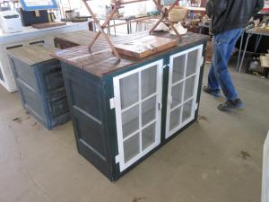 Primitive-style kitchen island furniture